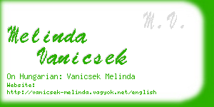melinda vanicsek business card